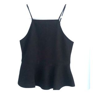 Cope Black Mini Top (Flares at bottom)